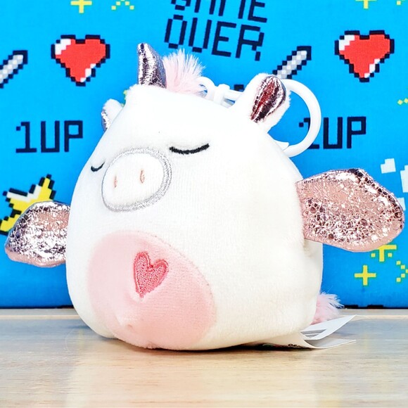 Squishmallow Raquel the Valentine Pegacorn 3.5" Clip [ 2021 ] Holiday Plush - Picture 6 of 12